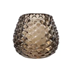 Telysholder Kongle 10cm lys brun