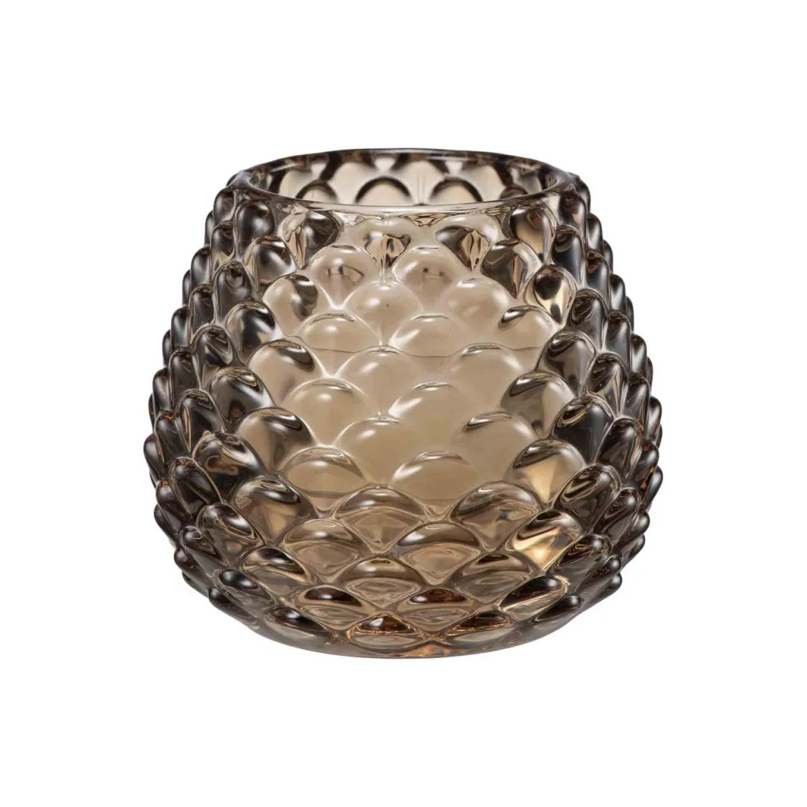 Telysholder Kongle 10cm lys brun